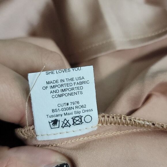 NWOT Show Me Your MuMu Tuscany Maxi Slip Dress in Rose Gold Luxe Satin - Picture 8 of 11